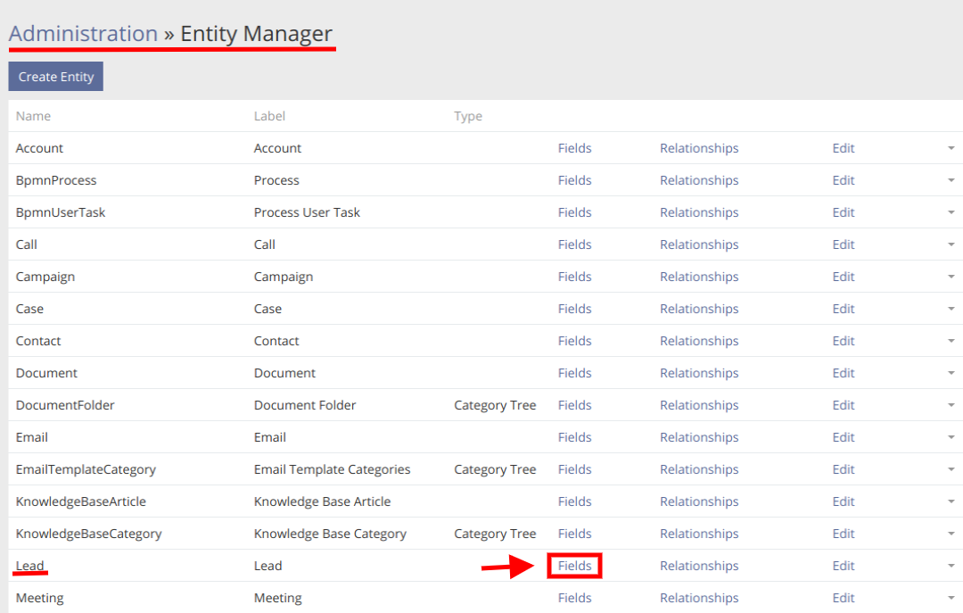 Entity Manager Field Edit