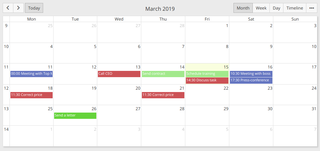 Calendar Management
