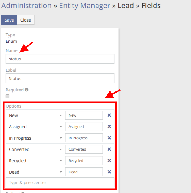 Set Colour to Enum Options