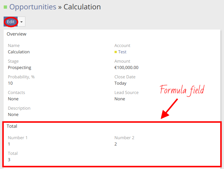 Formula Field Results