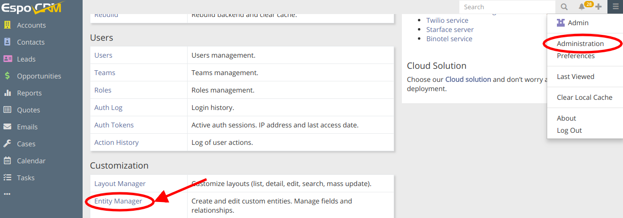 Full Text Search Settings Path