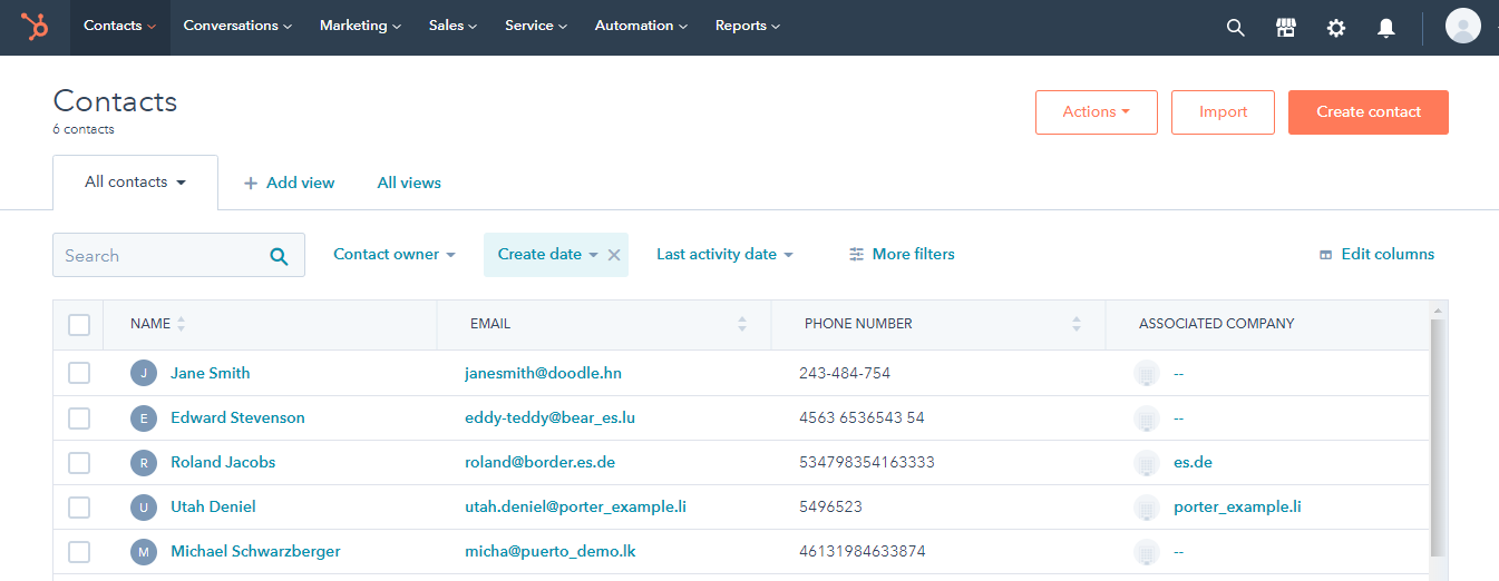 How to export contacts from HubSpot CRM and import them into EspoCRM?