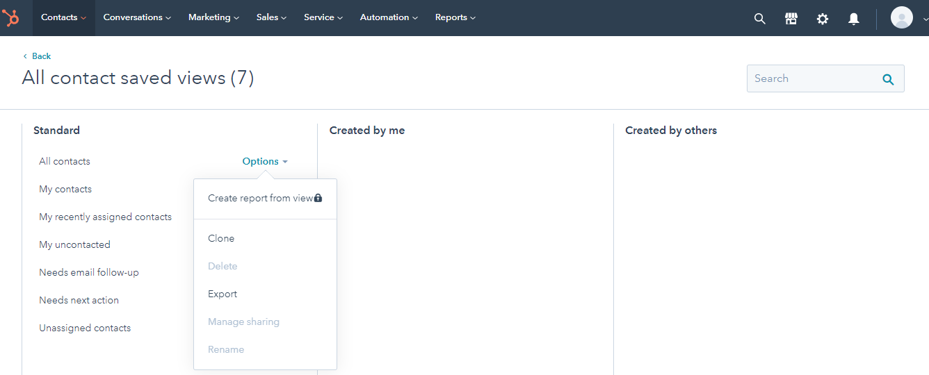 Hubspot CRM Export Screen 2