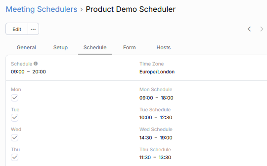 Meeting Scheduler Date and Time