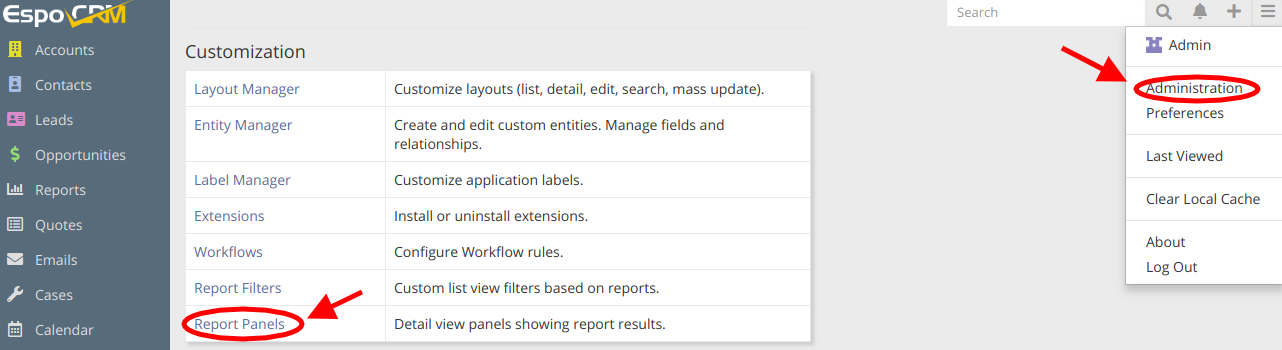 Report Panel