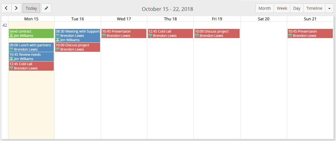 Shared View Calendar