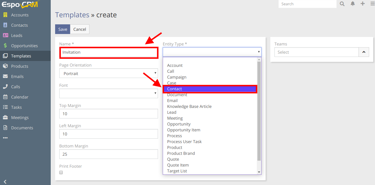 PDF Template Fields