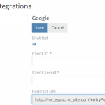 integration Redirect URL